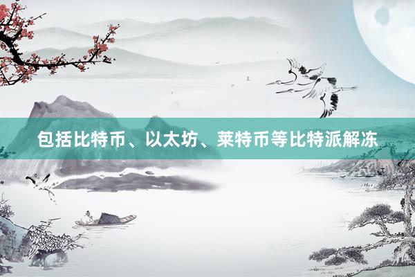 包括比特币、以太坊、莱特币等比特派解冻