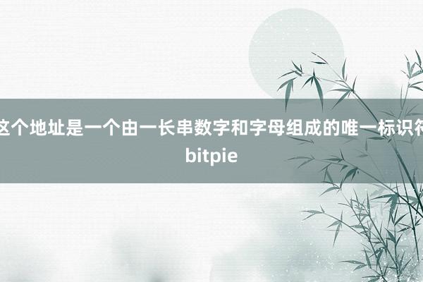 这个地址是一个由一长串数字和字母组成的唯一标识符bitpie