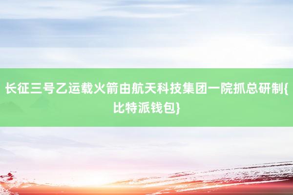 长征三号乙运载火箭由航天科技集团一院抓总研制{比特派钱包}