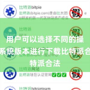 用户可以选择不同的操作系统版本进行下载比特派合法