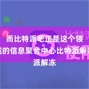 而比特派吧正是这个领域的信息聚合中心比特派解冻